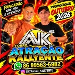 Ouvir e baixar CDs de Forró – ATRAÇÃO KALLYENT - OUTUBRO 2026 - CD NOVO Download ATRAÇÃO KALLYENT - OUTUBRO 2026 - CD NOVO
